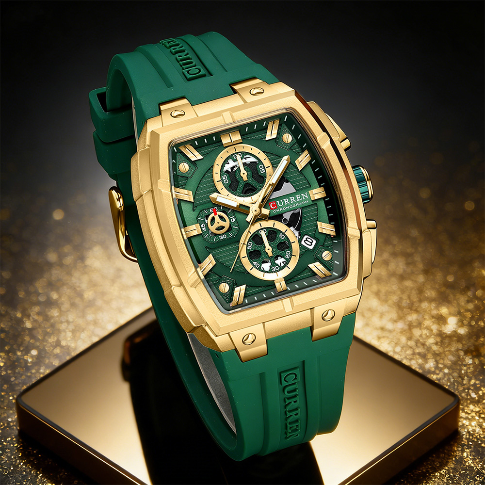 Luxury Watch Men - CURREN Luxus-Vintage-Uhr für Herren, Sport-Chronograph, Quarz-Armbanduhr