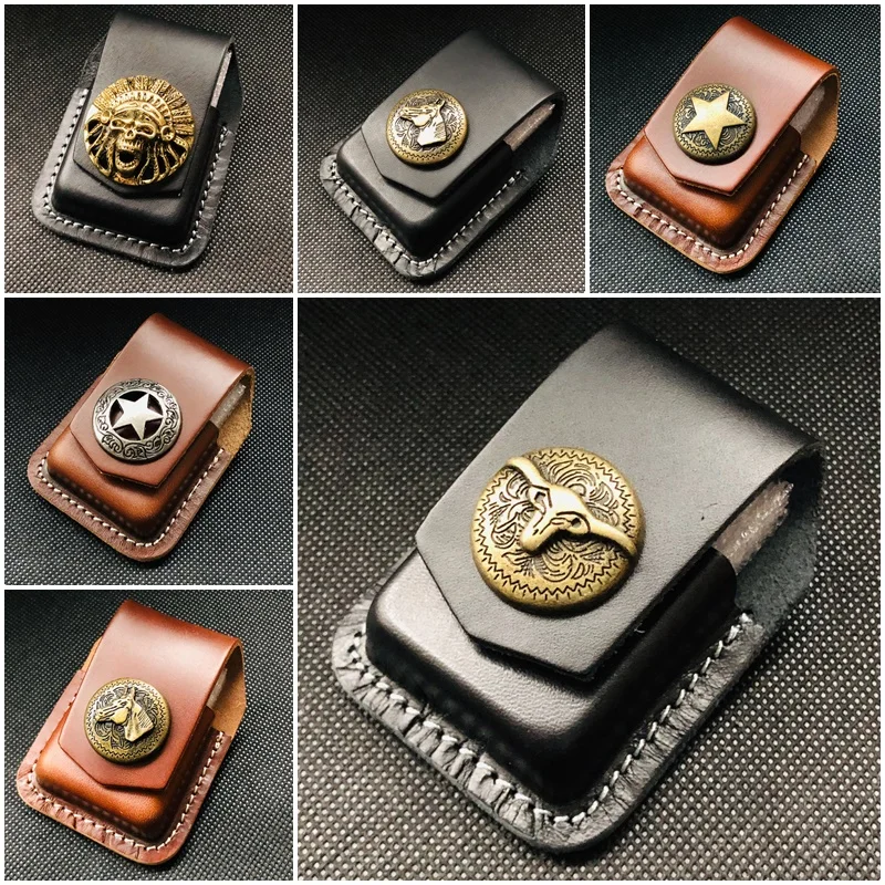 Premium Cigar Case - Klassische Multi-Style hochwertige Leder Feuerzeug Gürteltasche