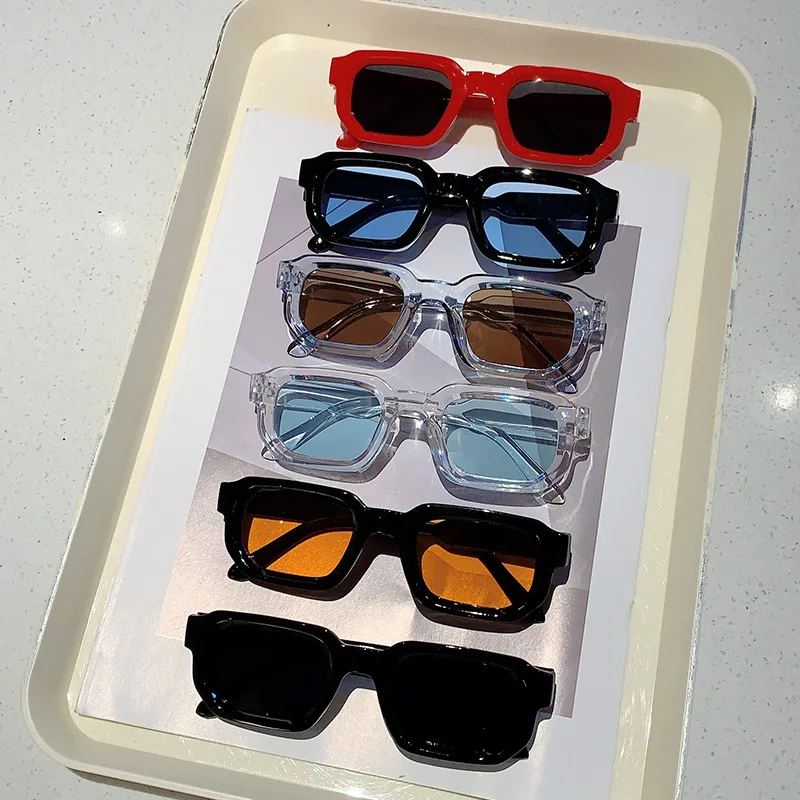 Designer Sunglasses - Vintage Rechteckige Sonnenbrille für Outdoor-Aktivitäten, Luxusmarken-Design,