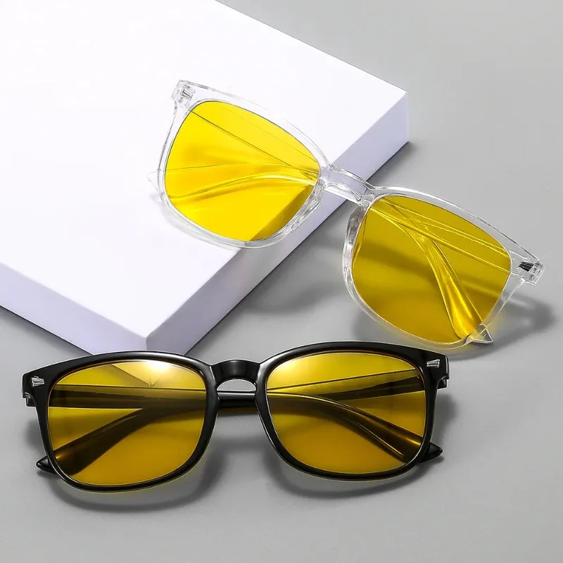 Sunglasses Uv400 - Neue Nachtsichtbrille Schwarze Marken-Sonnenbrille für Herren