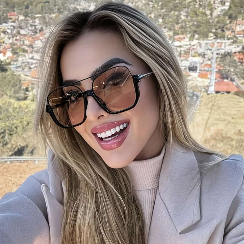 Sunglasses Uv400 - Neue Vintage Oversized Sonnenbrille, modische quadratische