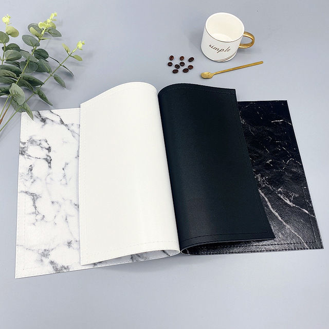 Luxuriöse PU-Wärmeisolierende  – Marble Coaster Set Bewertung und Preis