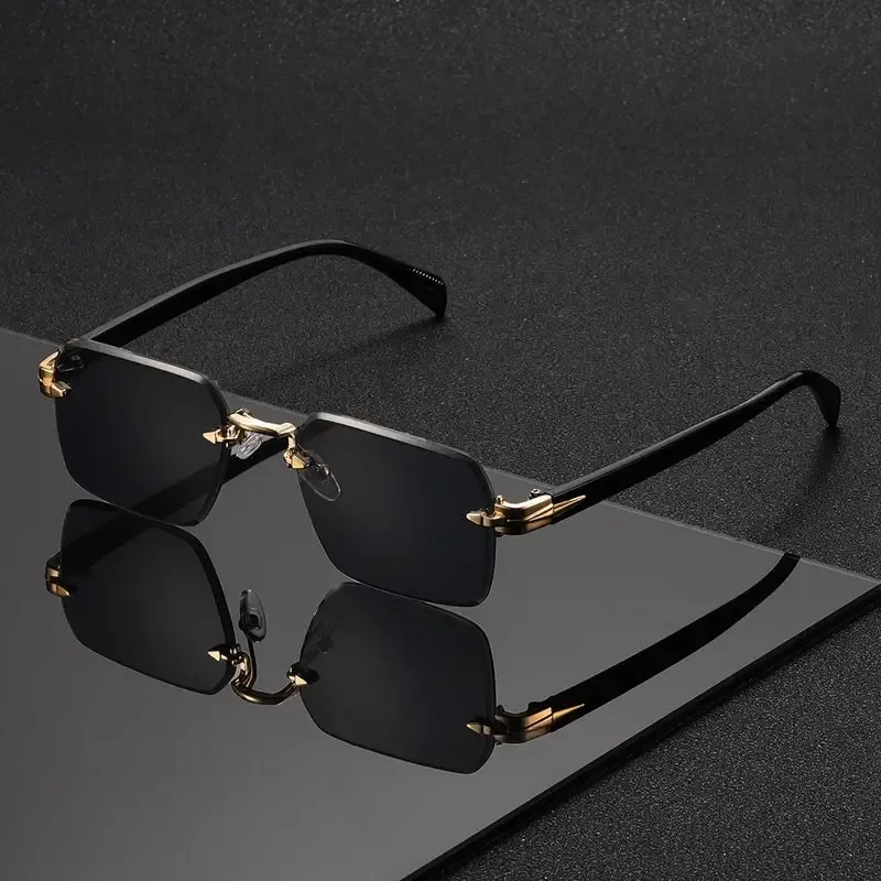 Randlose Sonnenbrille, rechtec – Sunglasses Uv400 Bewertung und Preis