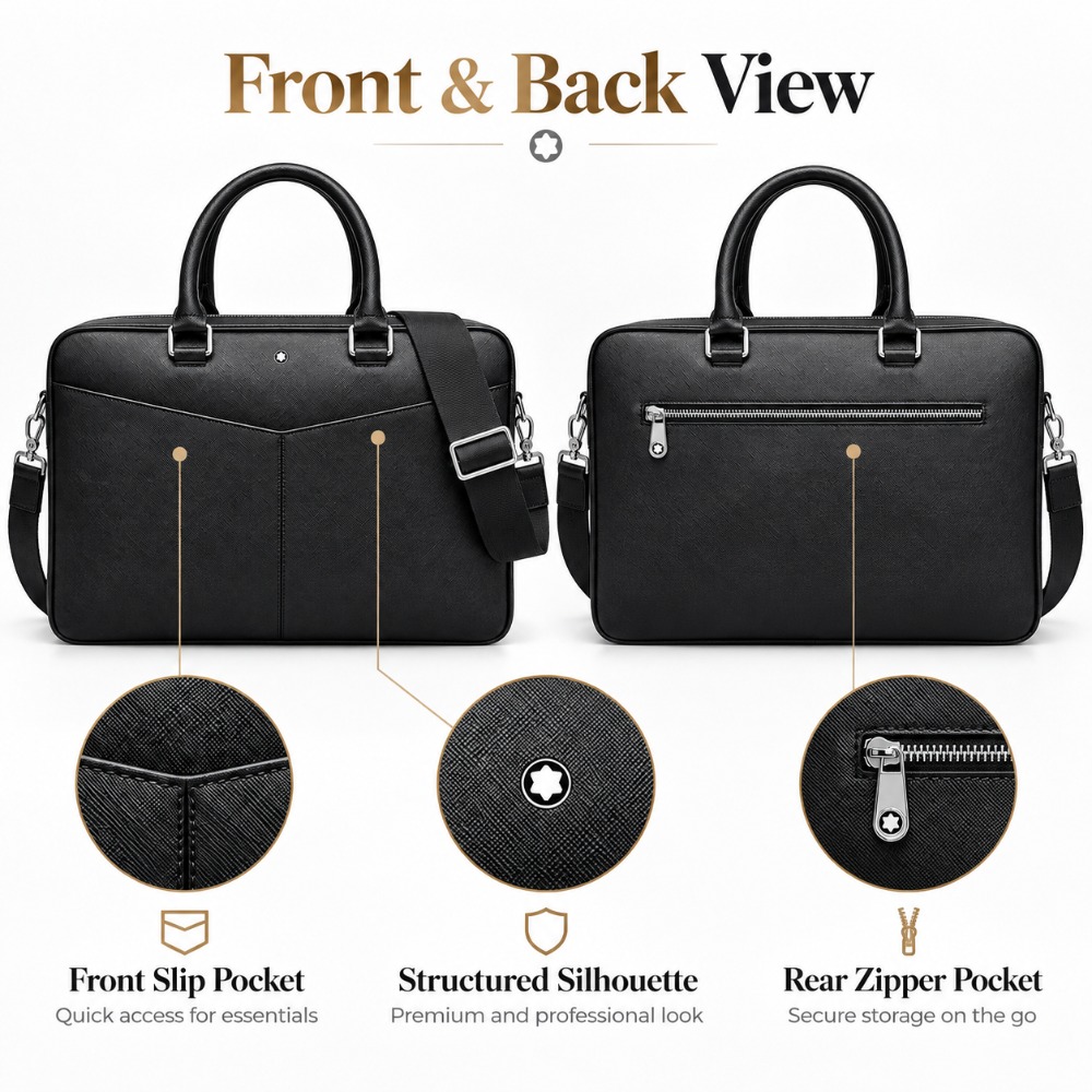 Luxuriöse Herren-Aktentasche a – Leather Briefcase Bewertung und Preis