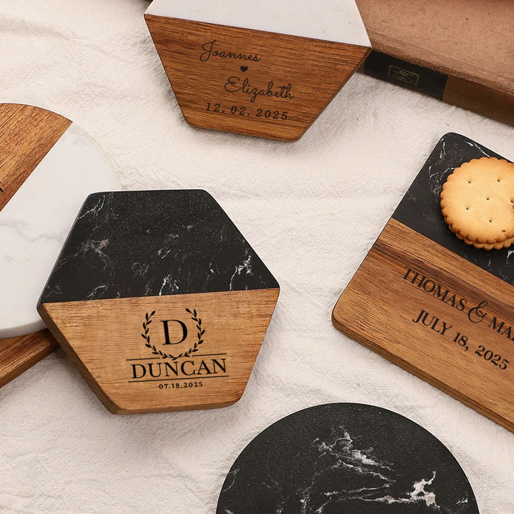 Personalisiertes Marmor-Unters – Marble Coaster Set Bewertung und Preis