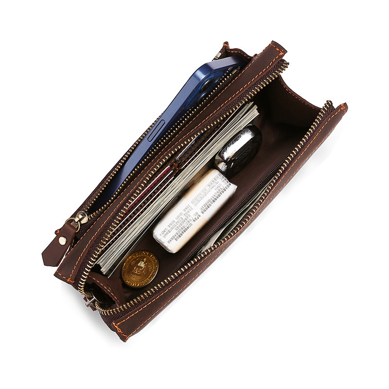 Herren-Clutches, lange Handtas – Leather Wallet Men Bewertung und Preis
