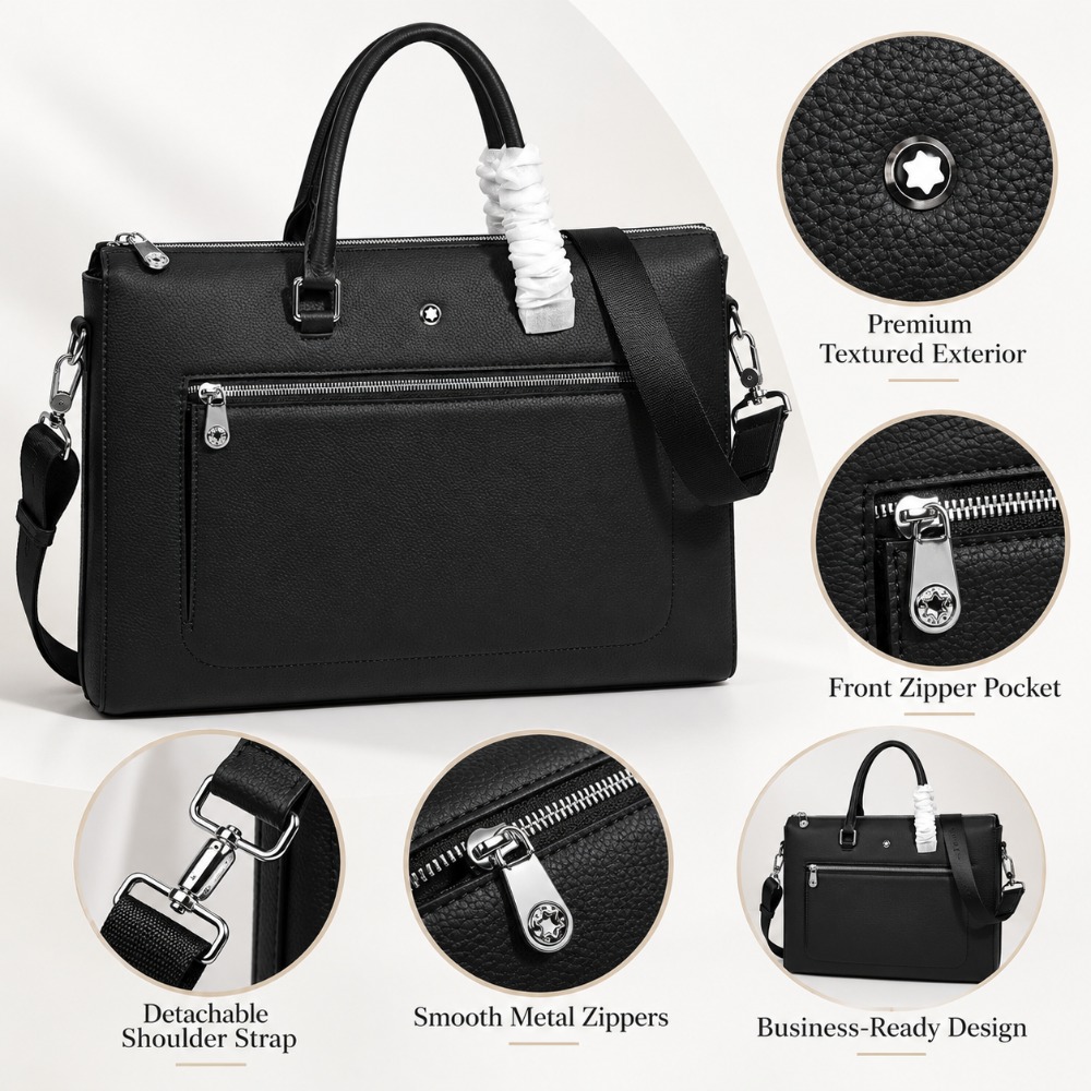 Herren-Handtaschen mit Tragegr – Leather Briefcase Bewertung und Preis