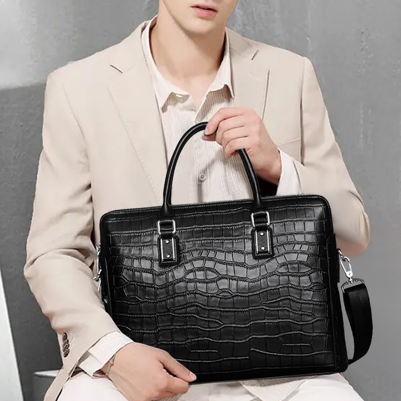 Neue Herren-Aktentasche aus ec – Leather Briefcase Bewertung und Preis
