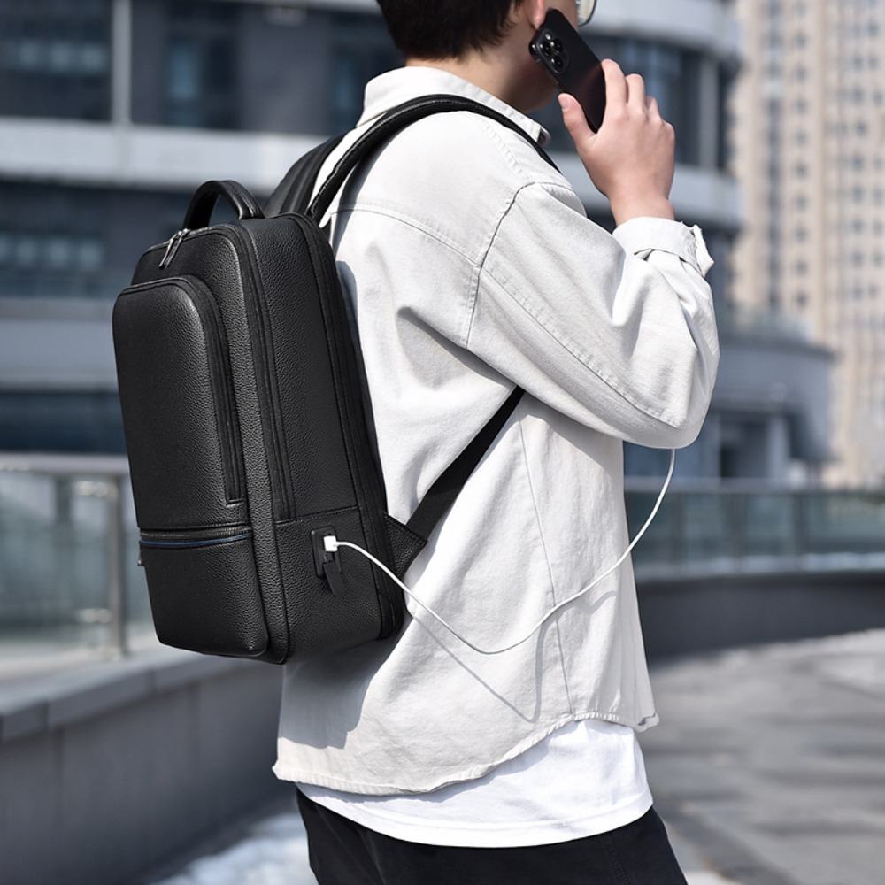 PU Leder Herren Rucksack USB L – Leather Briefcase Bewertung und Preis